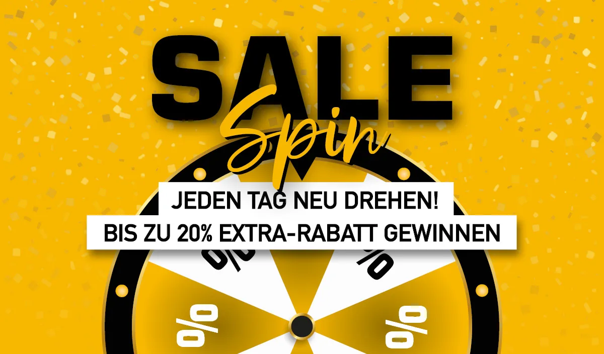 Mehr über den Artikel erfahren SALE SPIN – BIS ZU 20% EXTRA-RABATT ERSPIELEN